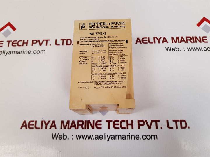 Pepperl+Fuchs We77/Ex2 Isolator Switch Amplifier Din 19234 250Vac
