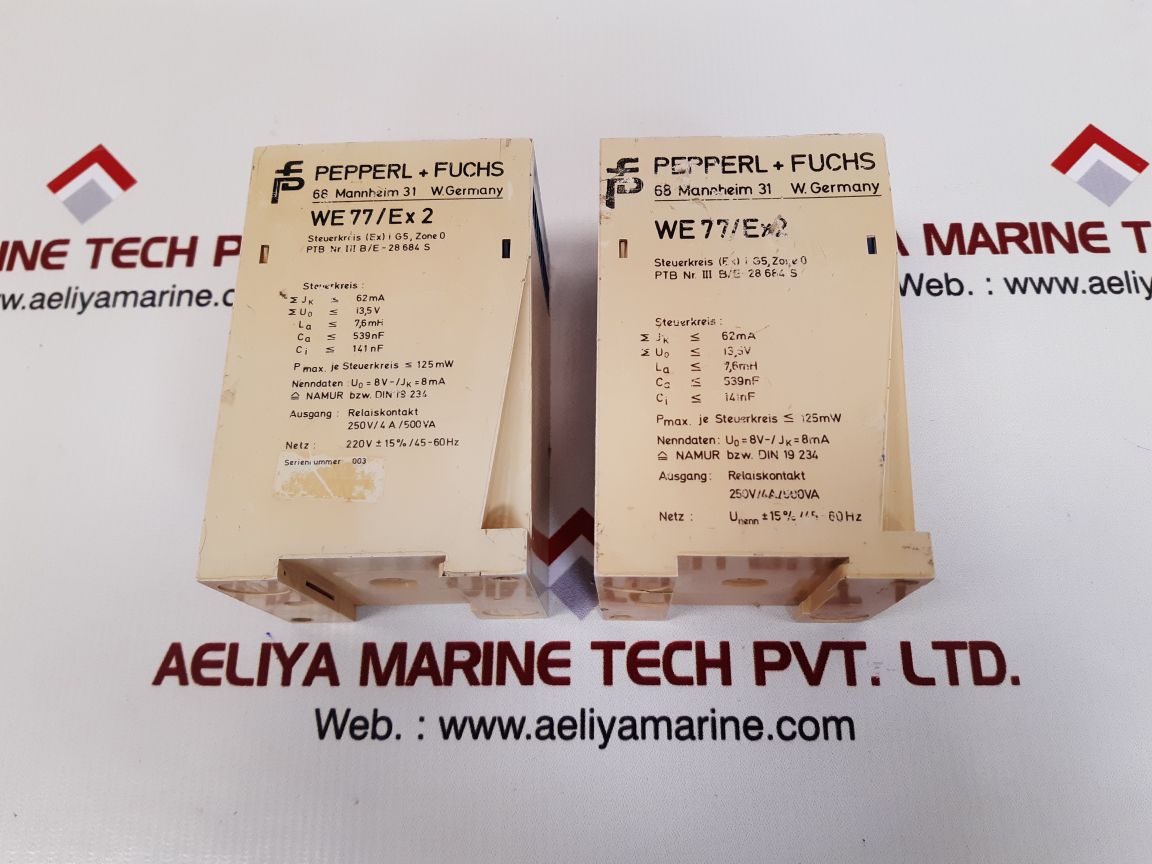Pepperl+Fuchs We77/Ex2 Switch Isolator Safety Relay