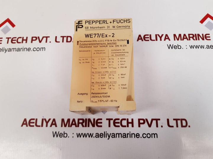 Pepperl+Fuchs We77/Ex-2 Isolator Amplifier Switch Ex-79/2043X