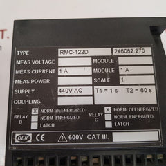 Deif Rmc-122D Short Circuit And Overcurrent Relay 440V Ac