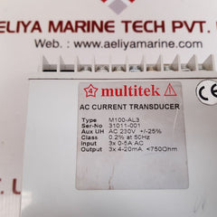 Multitek M100-al3 Ac Current Transducer Ac 230V