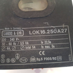 Landis & Gyr Control Box For Oil Burner Boiler Program Lok16.250A27 Controller