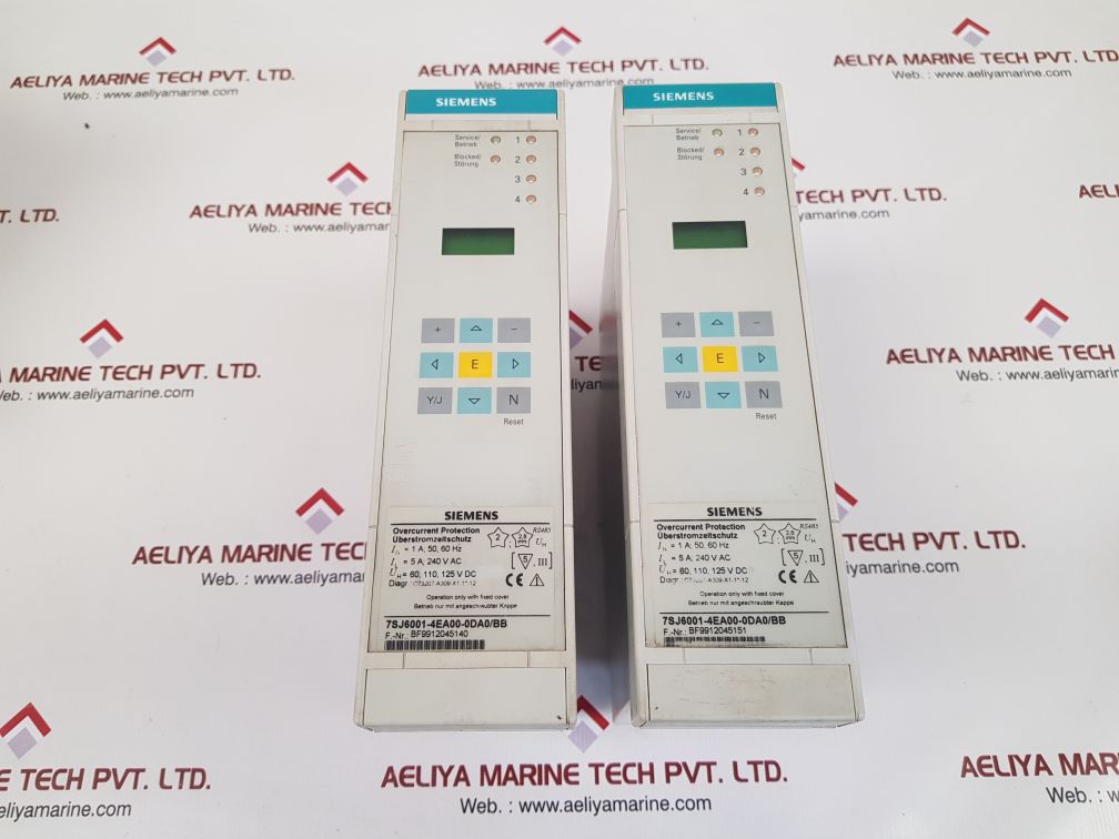 Siemens 7Sj6001-4Ea00-0Da0/Bb Overcurrent Protection Relay