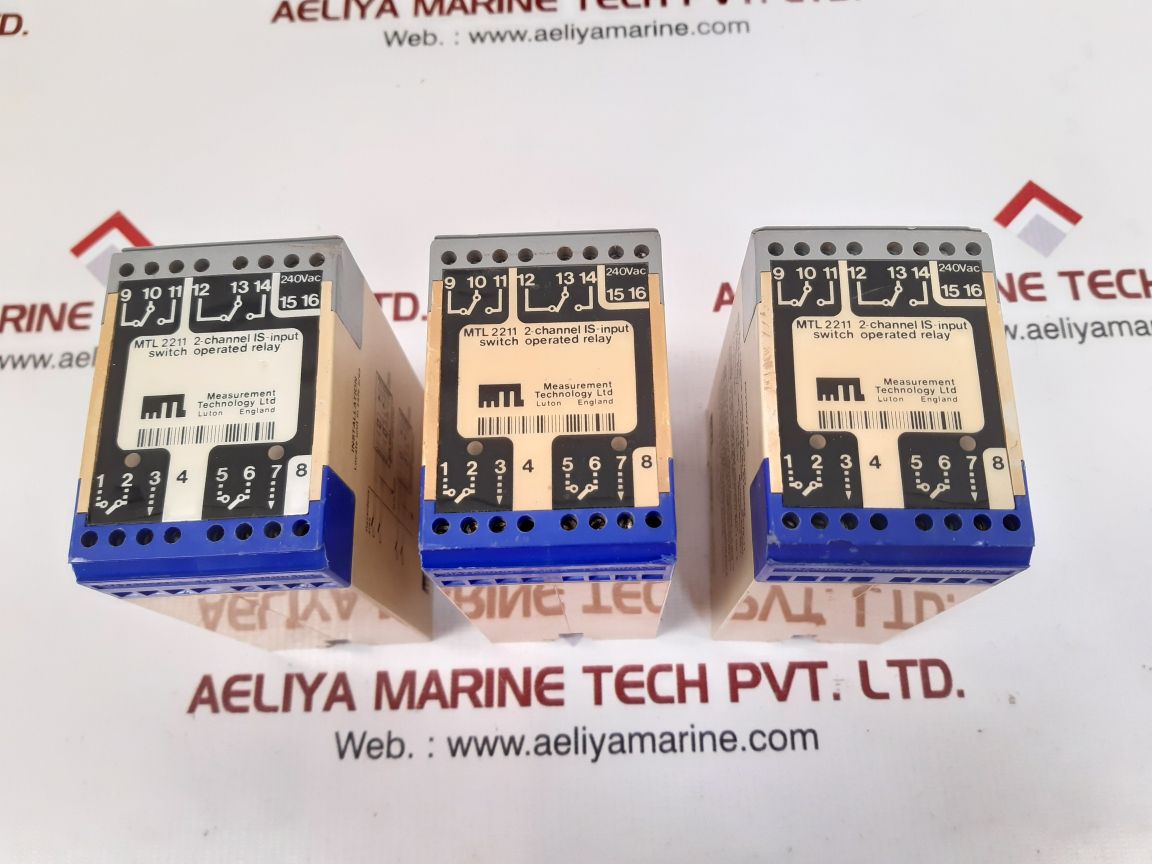 Measurement Technology Mtl 2211 2-channel Is-input Switch Operated Relay 250V Ac
