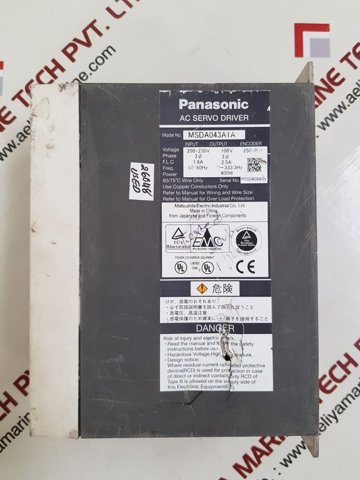 Panasonic Msda043A1A Ac Servo Driver 200-230V