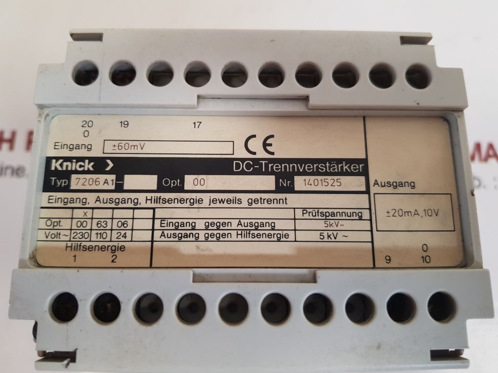 Knick 7206 A1 Isolation Amplifier