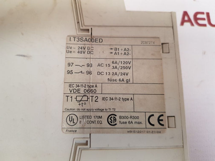Telemecanique Lt3Sa00Ed Thermistor Protection Relay Ac 15 6A/120V