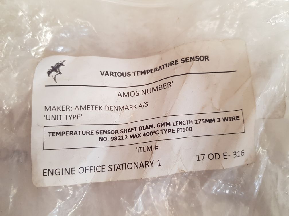 Ametek Pt100 Temperature Sensor Shaft
