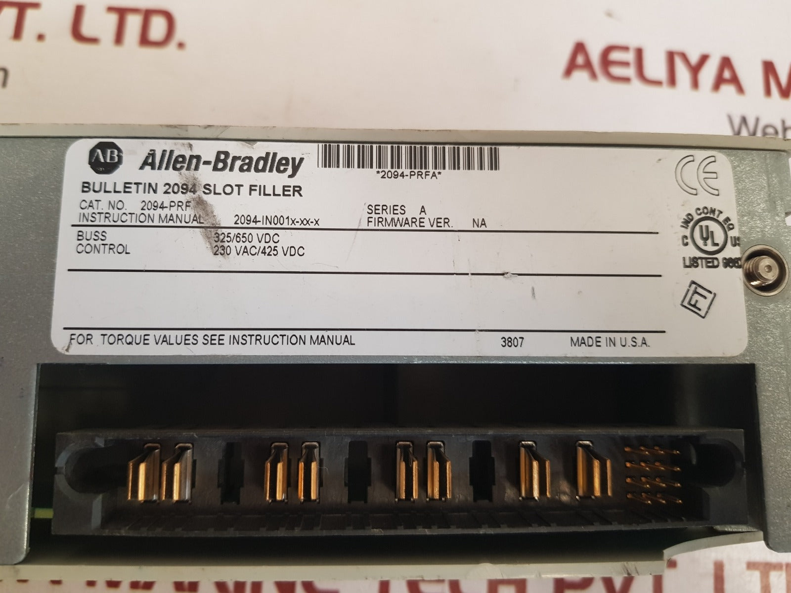 Allen-Bradley 2094-PRF Knetix 6000 Slot Filler Ser A 230VAC/425VDC - Aeliya Marine Tech