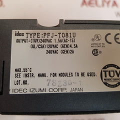 Idec Izumi Pfj-t081U Relay Output Unit With Pfj-dmu Dummy Unit