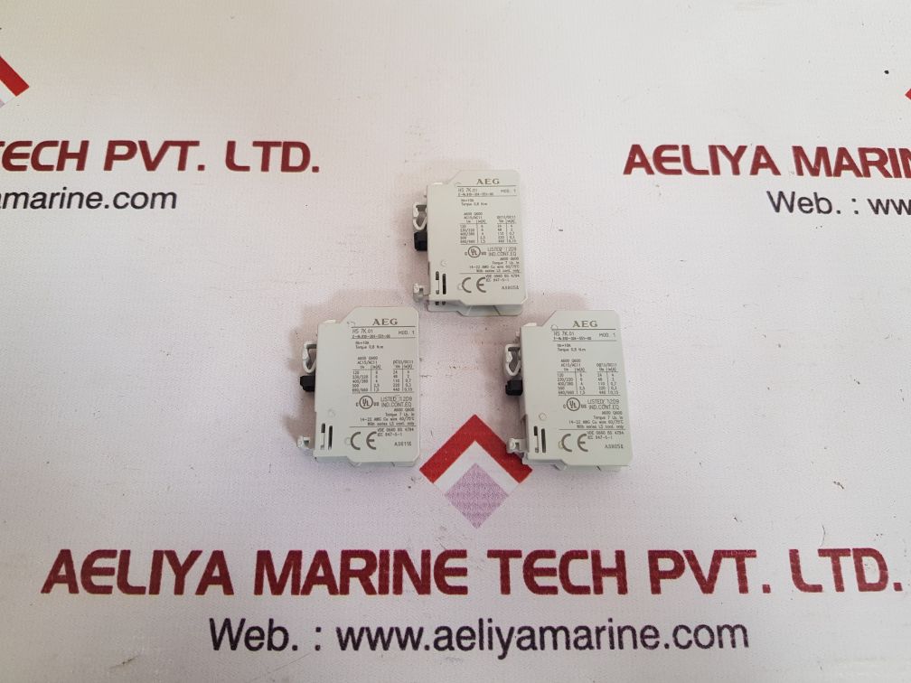 Lot Of 3X AEG HS 7K.01 auxiliary contact block E-NR.910-304-S51-00