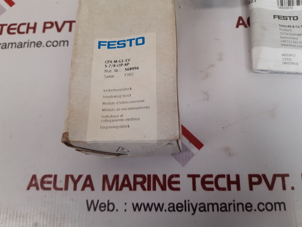 Festo Cpx-m-ge-ev-s-7/8-cip-4P Interlinking Block Series. F302