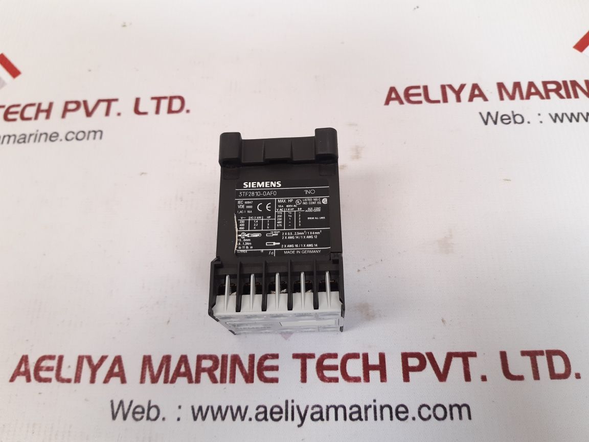 Siemens 3Tf2810-0Af0 Contactor 16A 600V Ac