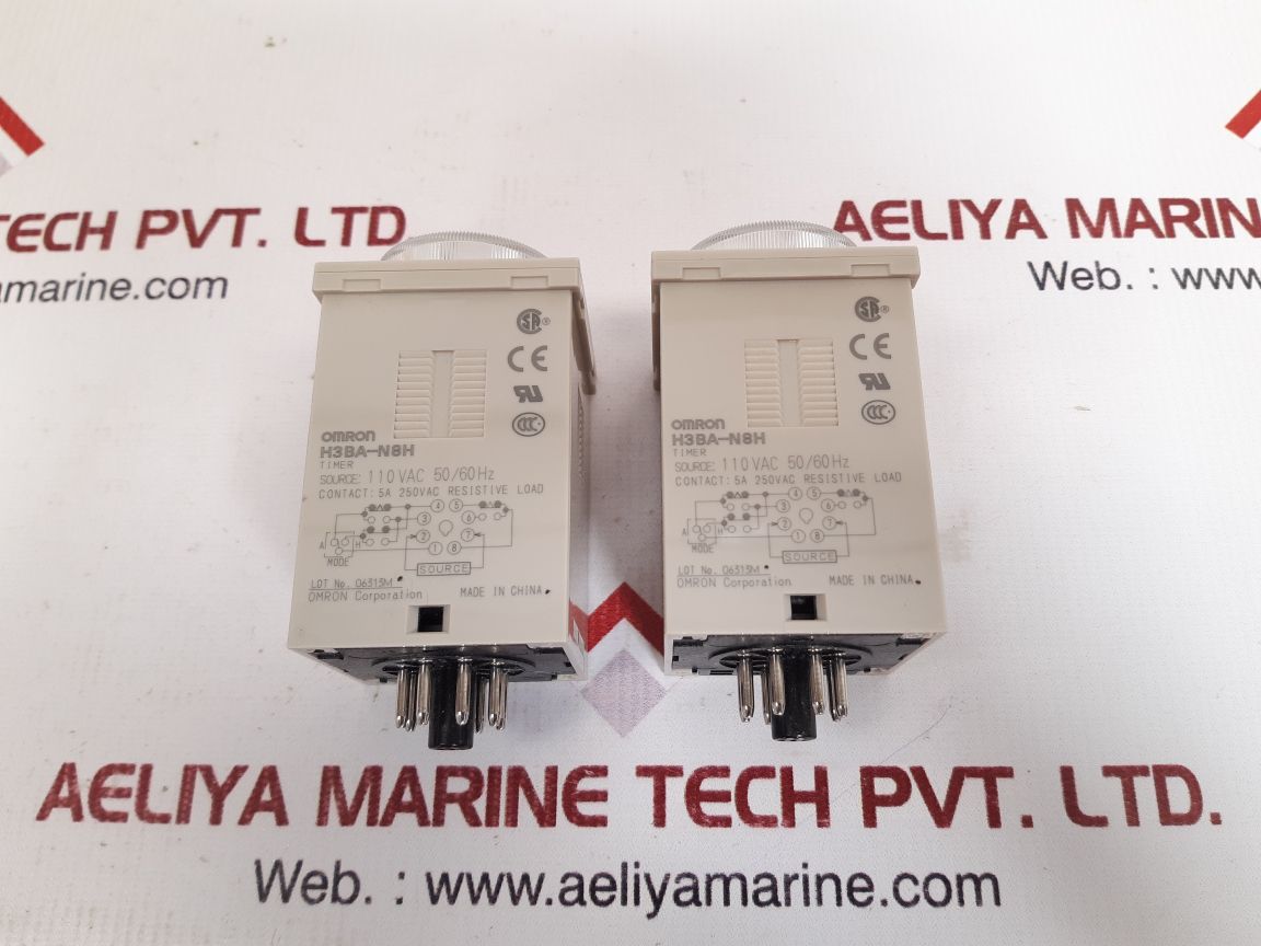 Omron H3Ba-n8H Solid-state Timer Relay 1.2S To 300H 110 Vac 50/60 Hz