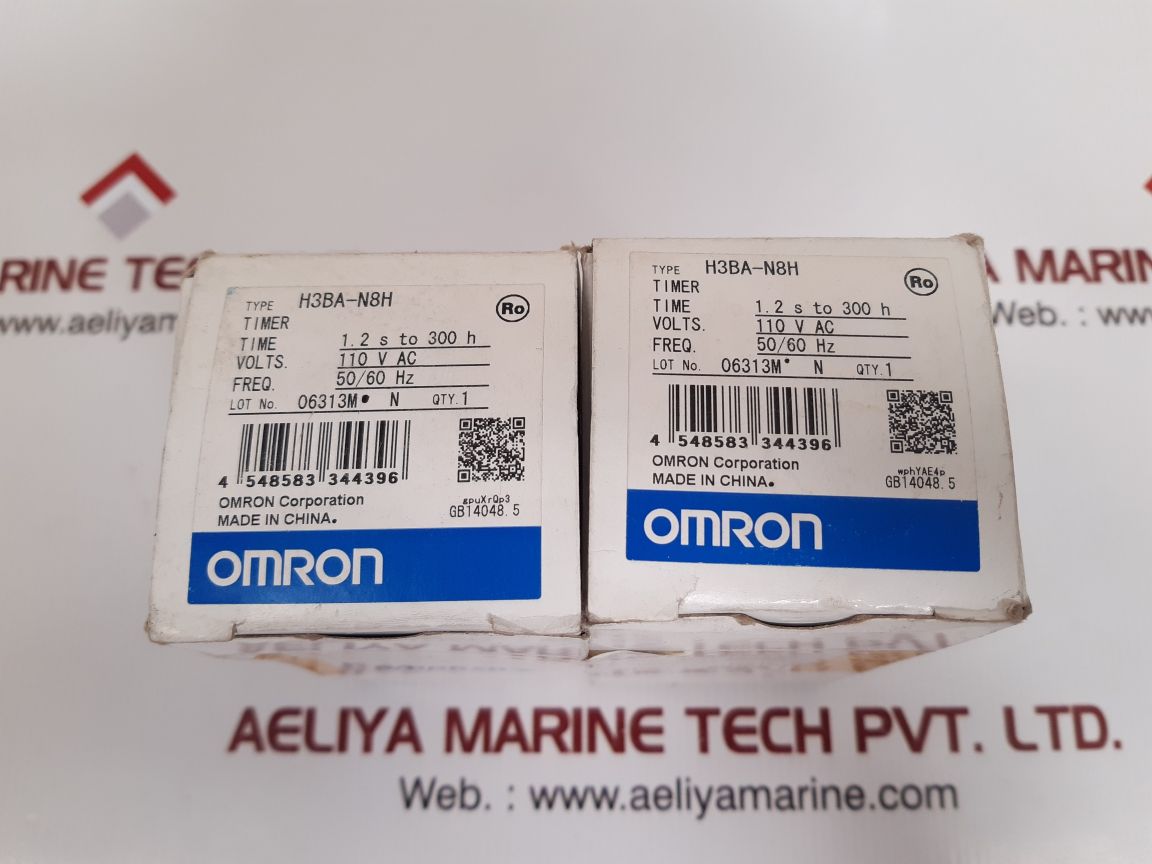 Omron H3Ba-n8H Solid-state Timer Relay 1.2S To 300H 110 Vac 50/60 Hz