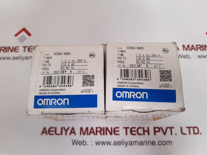 Omron H3Ba-n8H Solid-state Timer Relay 1.2S To 300H 110 Vac 50/60 Hz