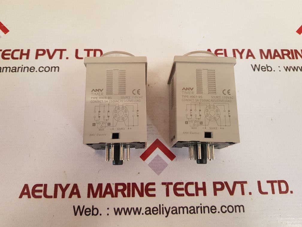 Anv Electric H3Ct-bs Multi-range Timer 5A 250Vac 30M 50/60 Hz