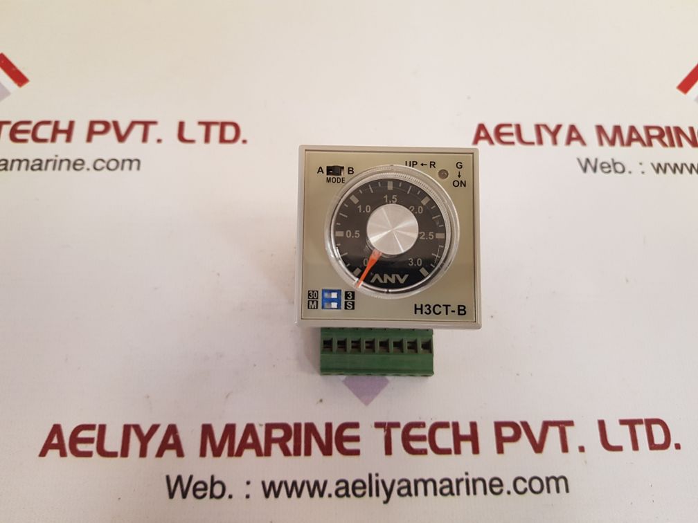 Anv Electric H3Ct-bs Multi-range Timer 5A 250Vac 30M 50/60 Hz