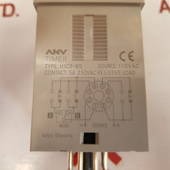 Anv Electric H3Ct-bs Multi-range Timer 5A 250Vac 30M 50/60 Hz