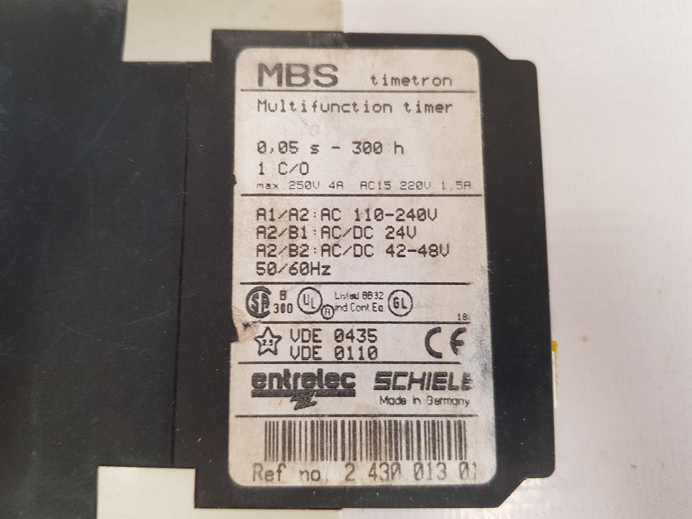 Entrelec Schiele Mbs Timetron 2.430.013.01 Multifunction Timer