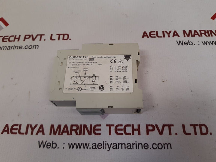 Carlo Gavazzi Dub02Ct23 Over-under Voltage Relay 24/115/230 Vac 50-60Hz