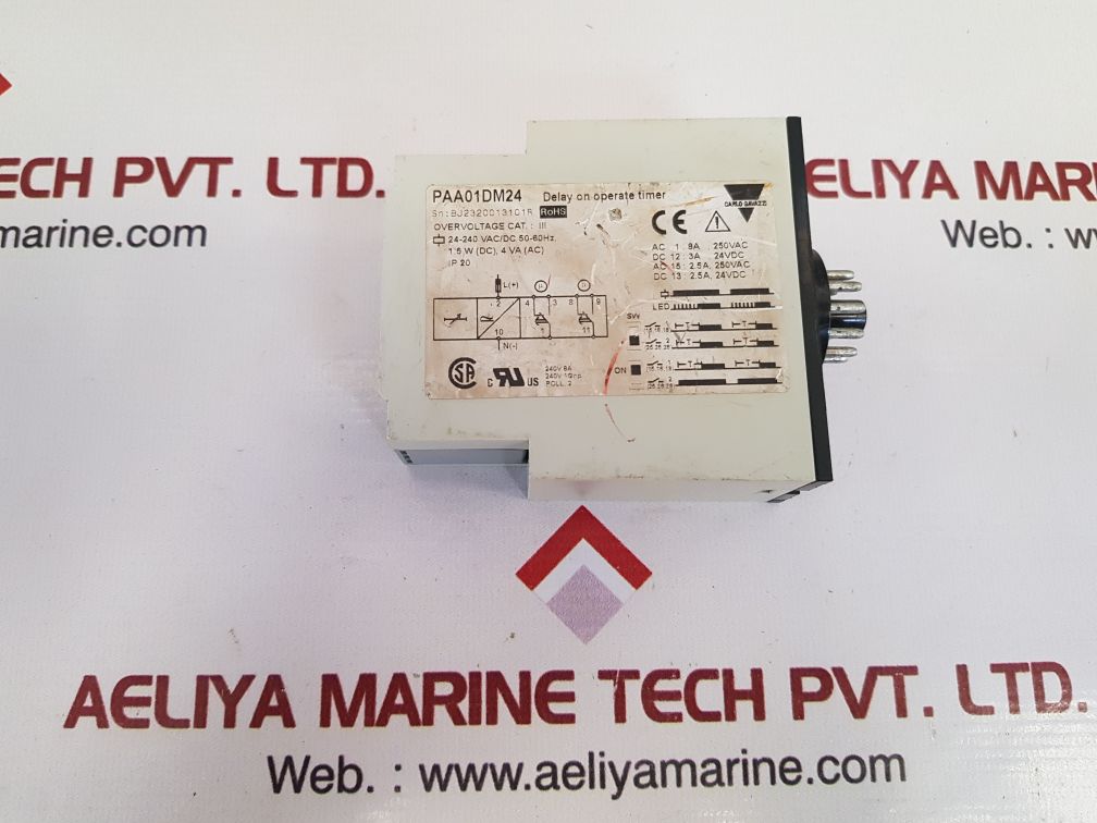 Carlo Gavazzi Paa01Dm24 Delay On Operate Timer Ip 20