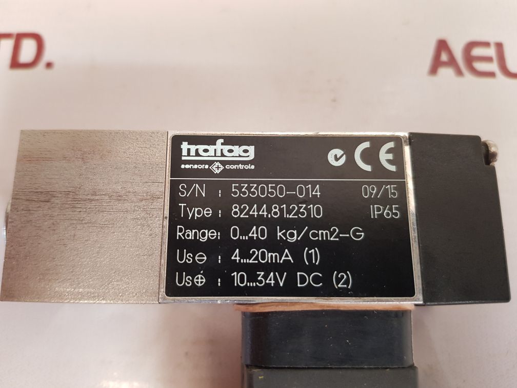 Trafag 8244.81.2310 Compact Block Type Pressure Transmitter Ip65 0-40 Kg/Cm2-g