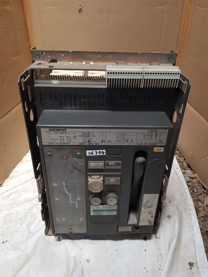 Siemens 3Wn6471-0Hb58-3Ka3 Circuit Breaker In 1600 A 50/60Hz 690V