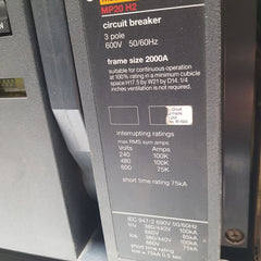 Merlin Gerin Masterpact MP20 H2 Circuit Breaker 3 Pole 2000A 600V 50/60Hz