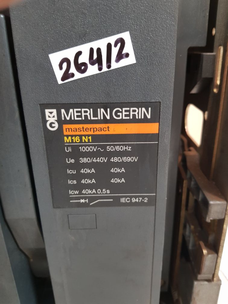 Merlin Gerin Masterpact M16 N1 1600A Circuit Breaker 380/440V 480/690V 40Ka 0.5S