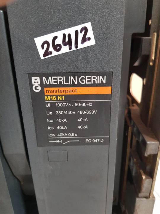 Merlin Gerin Masterpact M16 N1 1600A Circuit Breaker 380/440V 480/690V 40Ka 0.5S