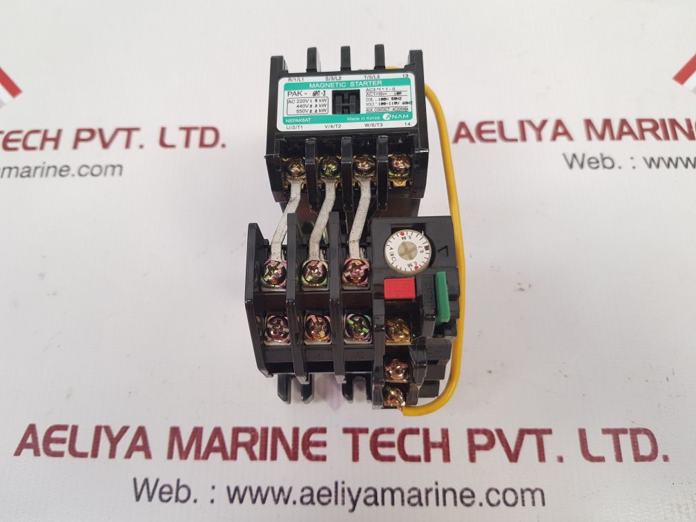 Anam Pak-6At-3 Magnetic Starter W/ Nepak6At Thermal Overload Relay 100V 50Hz
