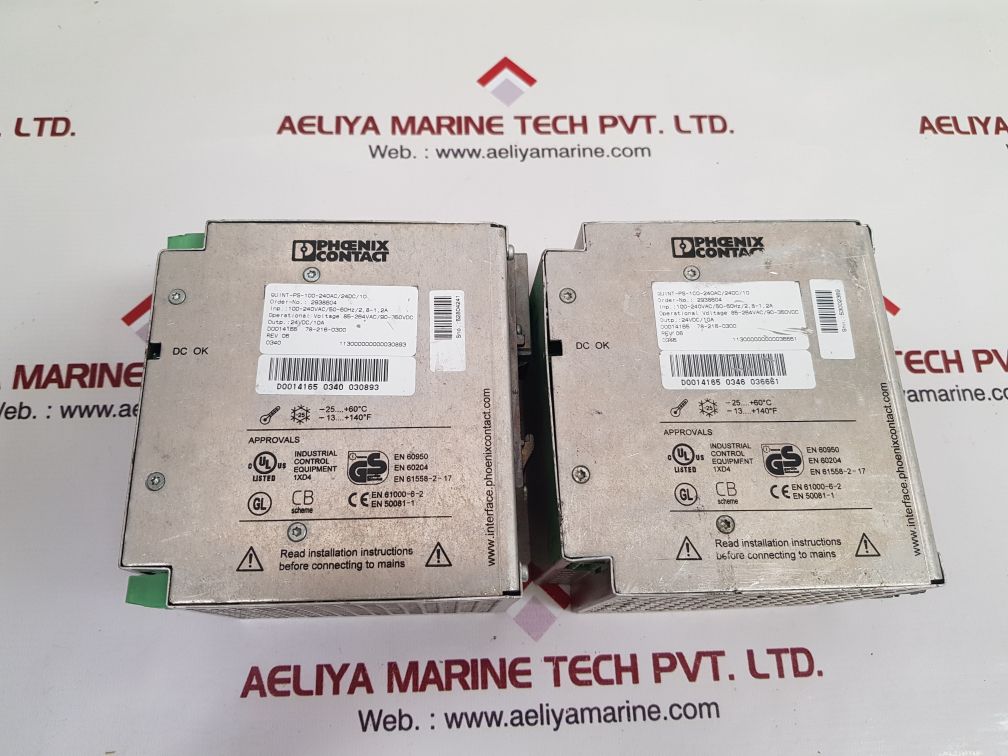 Phoenix Contact Quint-ps-100-240Ac/24Dc/10 Power Supply Rev 06