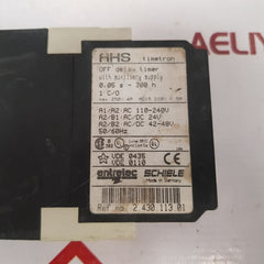 Entrelec Schiele Ahs Timetron 2.430.113.01 Off Delay Timer 50/60Hz