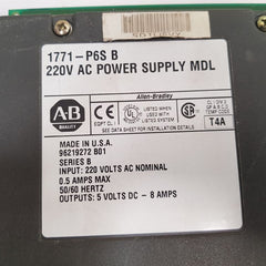 Allen-bradley 1771-p6S B Power Supply Module 96219272 B01