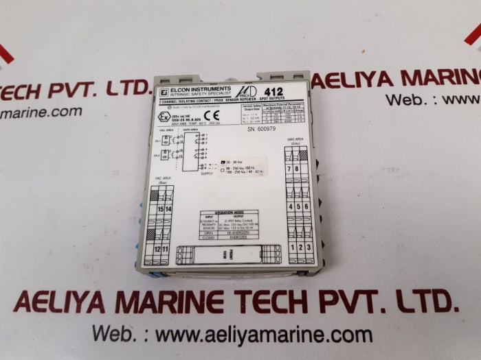 Elcon µ range D 412 2 channel isolating contact repeater 20-30 VDC