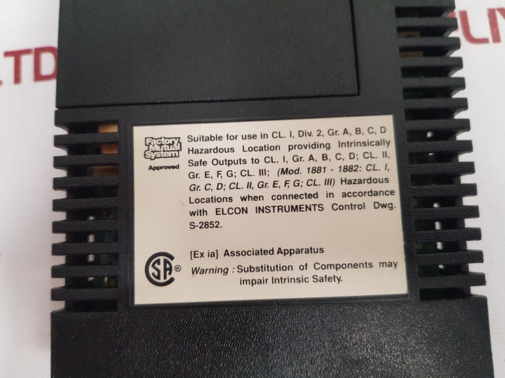 Elcon Series 1000 Digital Input Isolated Repeater 1842-p-0-0030-hh