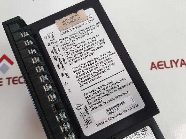 Cegelec Alspa Ce80-20 Bus Interface Unit With Ic670Mdl930A/Ic670Mdl240B