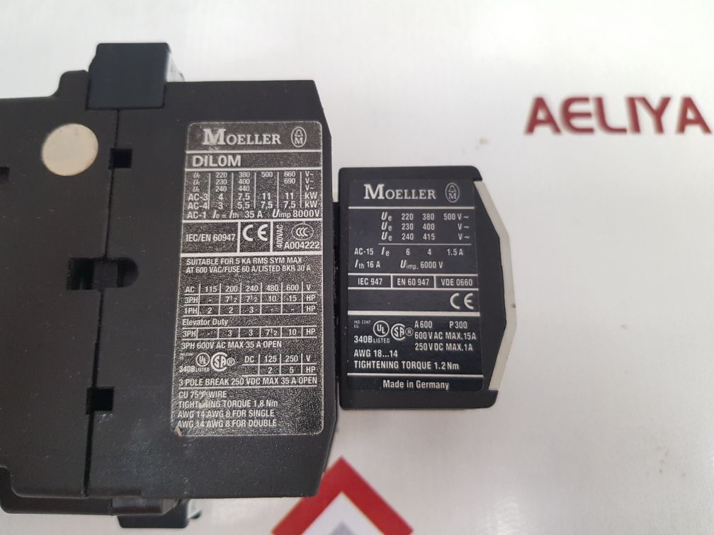 Moeller dilom contactor with 11dilm coil