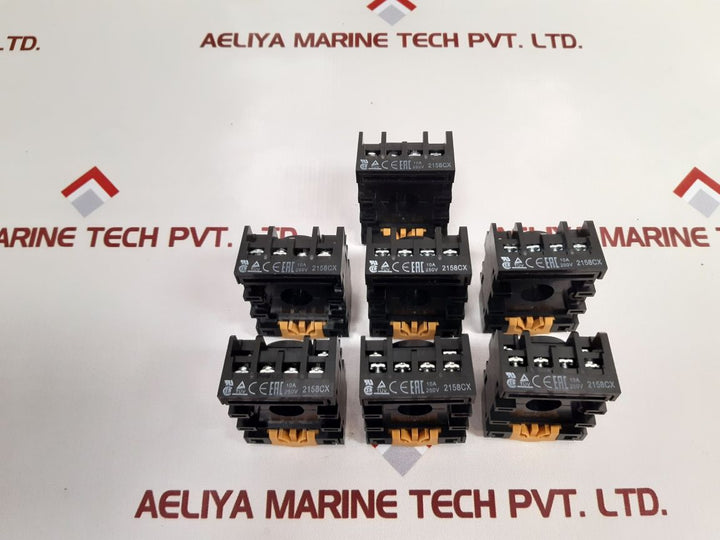Lot Of 7X Omron PF113A-E Relay Base 10A 250V
