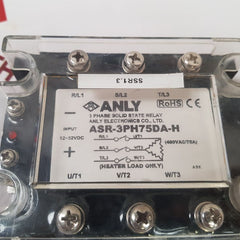 Anly Asr-3Ph75Da-h 3-phase Solid State Relay 12~32Vdc