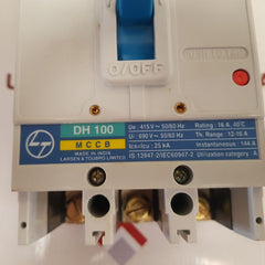 Larsen & Toubro Dh 100 3-pole Mccb-moulded Case Circuit Breaker 415V Ac 16A