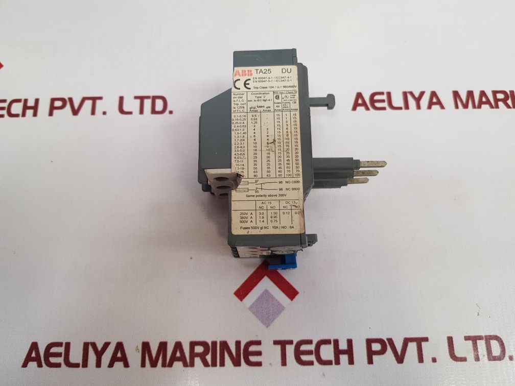 Abb Ta25 Du Overload Relay 660/690V En 60947-5-1/Iec 60947-5-1