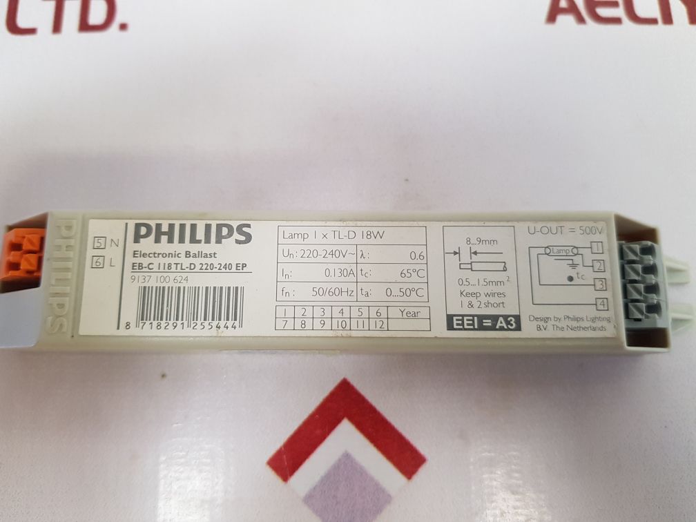 Philips Eb-c 118 Tl-d 220-240 Ep Electronic Ballast 50/60Hz