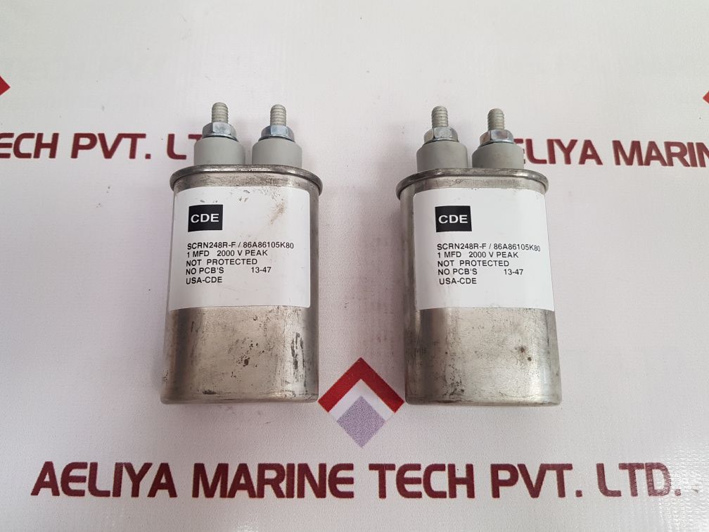 CDE SCRN248R-F/ 86A86105K80 Film Capacitor 0505-0014-00 1 MFD 2000 V Peak