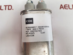 CDE SCRN248R-F/ 86A86105K80 Film Capacitor 0505-0014-00 1 MFD 2000 V Peak