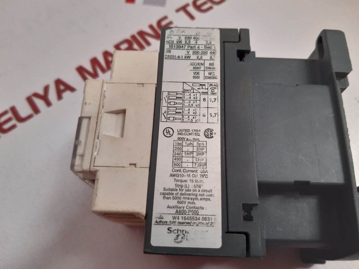 Telemecanique/schneider electric lc1d09 contactor 8006464