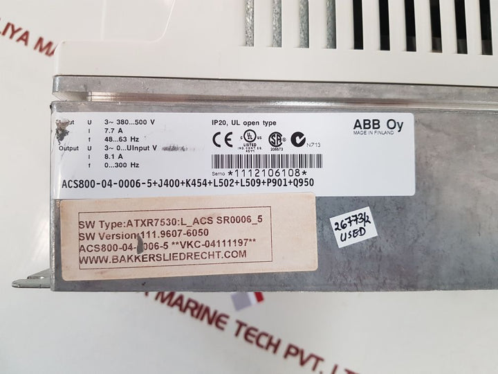 Abb Acs800-04-0006-5+J400+ K454+L502+L509+P901+Q950