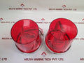 Edwards 53R-g1 Adapabeacon Rotating Light Red 24Vdc 1.0 Amp 6T-88