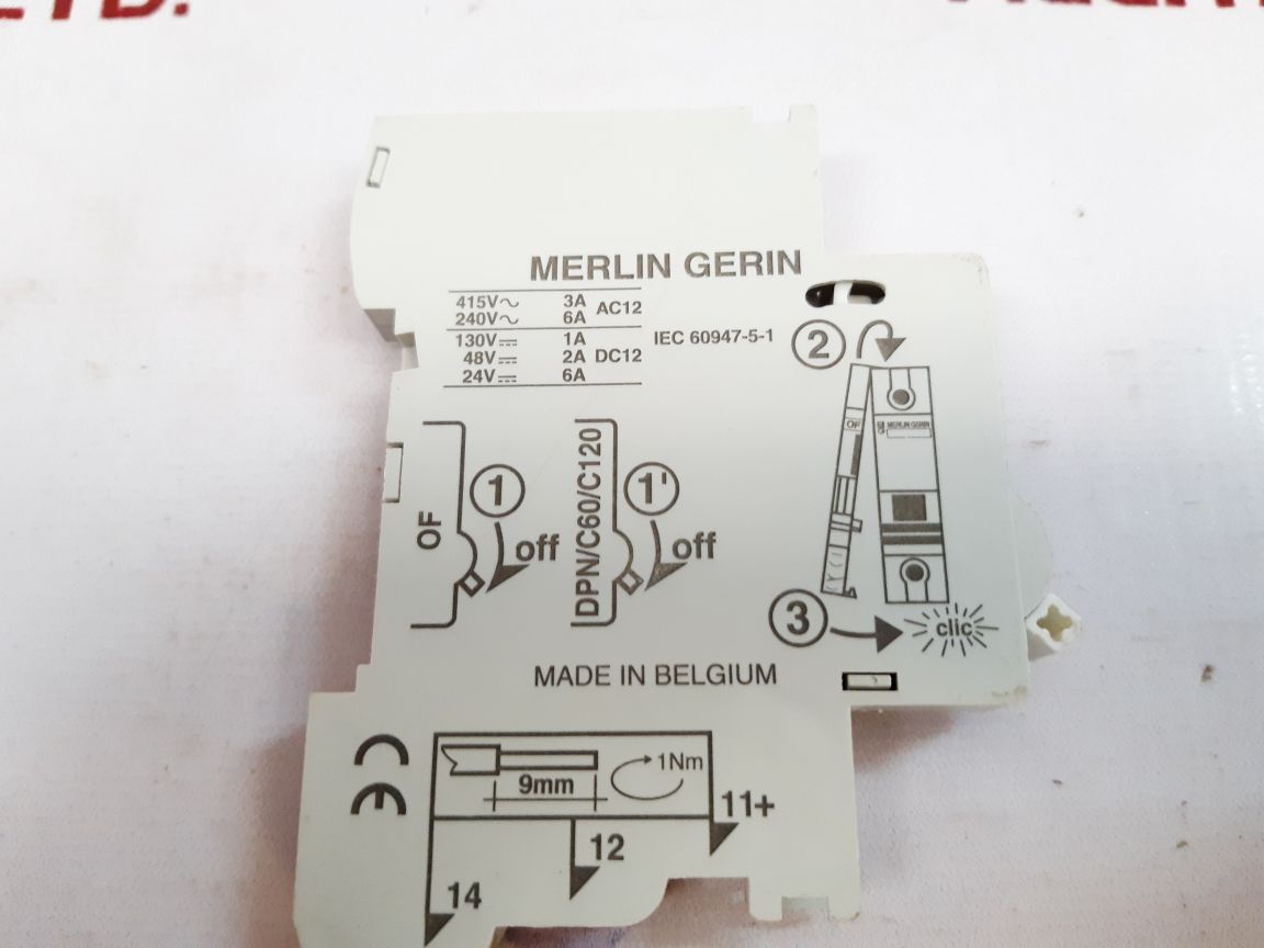 Merlin Gerin 26924 Auxiliary Contact Switch Dpn/C60/C120